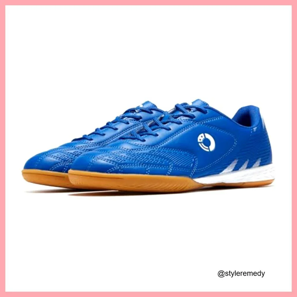 Men's Indoor Soccer Cleats Rubber Futsal Shoes Athletic Training Sneaker